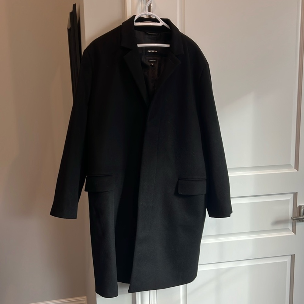 Men’s Express Black Wool Coat